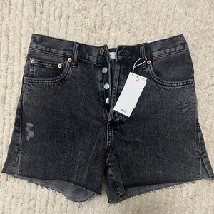 Mango dark denim shorts NWT